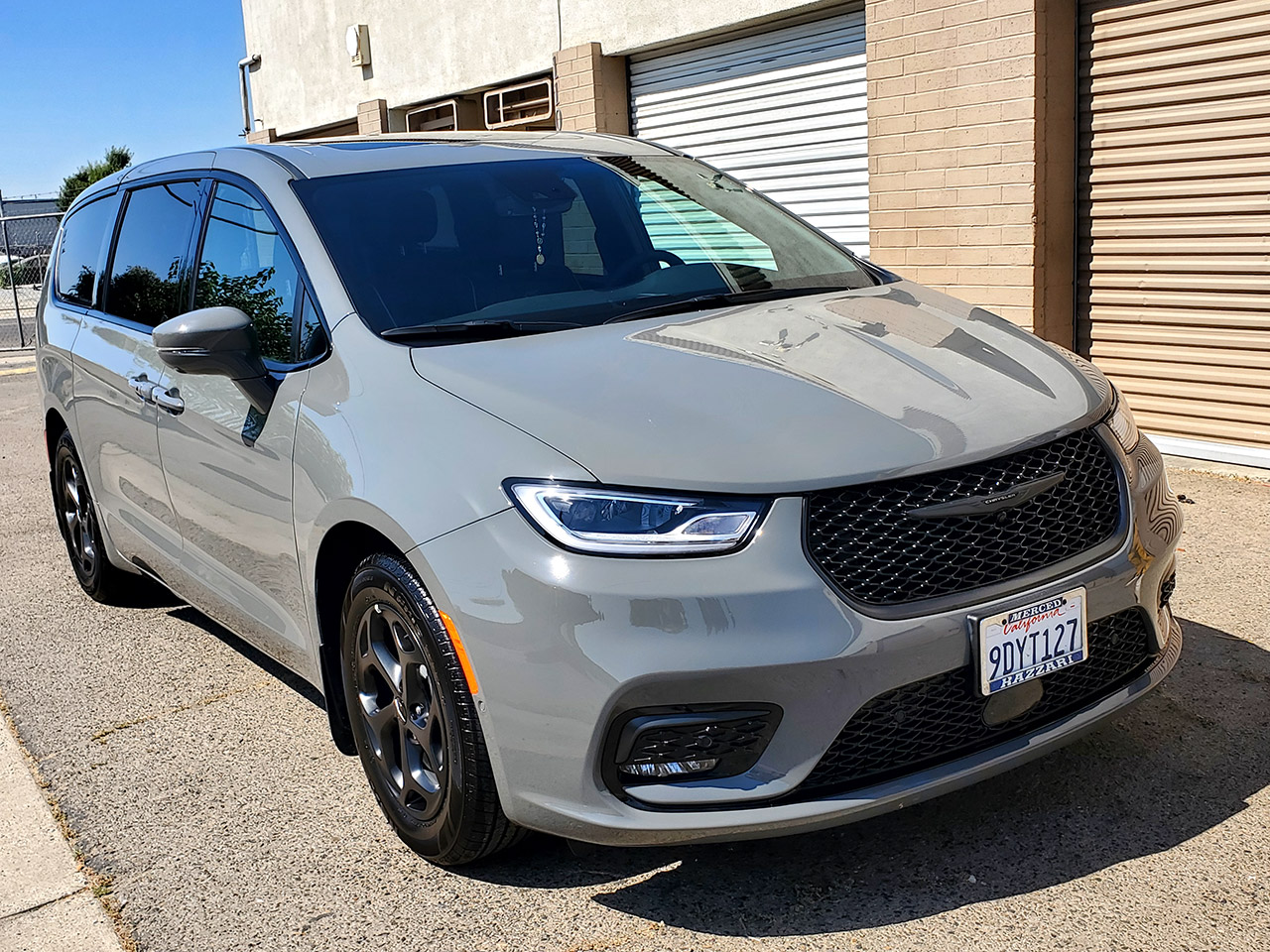 We did a 2-step paint correction on this 2022 Pacifica van. Then we polished the paint until it was slick and smooth so that at freeway speeds the dust would just blow off. After correcting the paint, we applied our signature 7-year ceramic coating. We also added our promotional ceramic glass coating for free (normally a $150.00 Value).