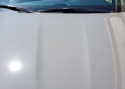 We did a 2-step paint correction on this 2022 Pacifica van. Then we polished the paint until it was slick and smooth so that at freeway speeds the dust would just blow off. After correcting the paint, we applied our signature 7-year ceramic coating. We also added our promotional ceramic glass coating for free (normally a $150.00 Value).