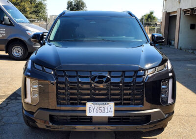 This 2023 Palisade came straight off the lot from the dealer to our shop to get our signature 7-year ceramic coating. We polished it out until it had a high reflection before coating it with our high gloss 7-year ceramic coating. We also added our promotional ceramic glass coating for free (normally a $150.00 Value).
